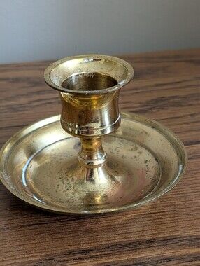 Vintage Solid Brass Candle Holder